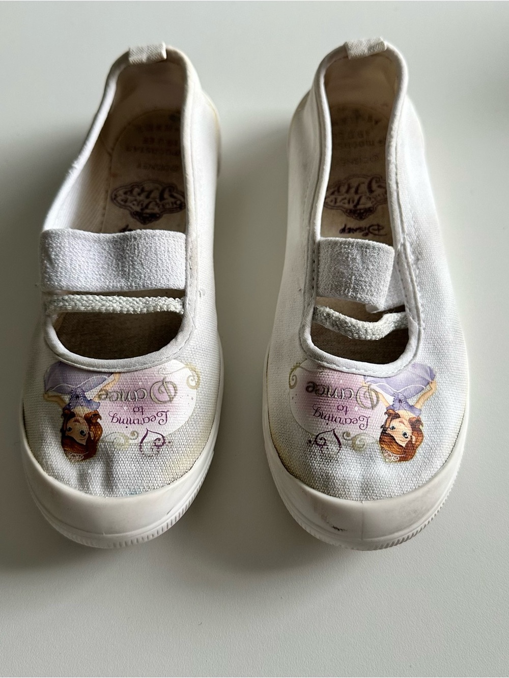 Girls White Sofia the First Canvas Mary Jane Shoes 19cm/ US 12.5-13